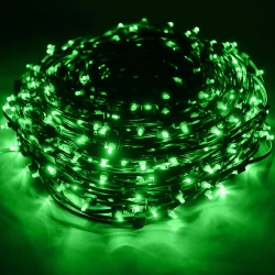 LED Клип-лайт зеленый для подстветки деревьев, растояние м/д светодиодами 15см с блоком питания