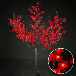 Светодиодное дерево вишня 1.7х2.3 м, красное