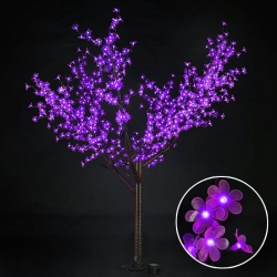 Светодиодное дерево вишня 1.9х1.5 м, фиолетовое