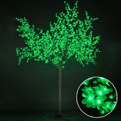 Светодиодное дерево вишня 2.5х2.0 м, зеленое