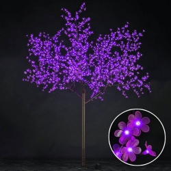 Светодиодное дерево вишня 2.5х2.0 м, фиолетовое