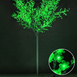 Светодиодное дерево вишня 3.6х3.0 м, зеленое